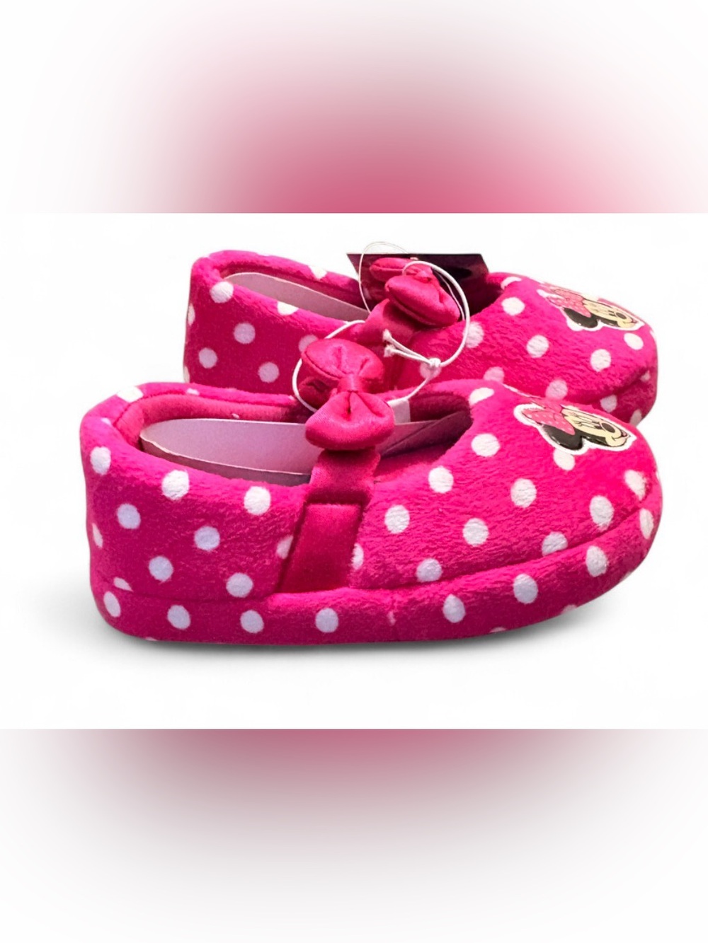 Girls' Pink Polka Dot Bow Slip-On Kids Shoes